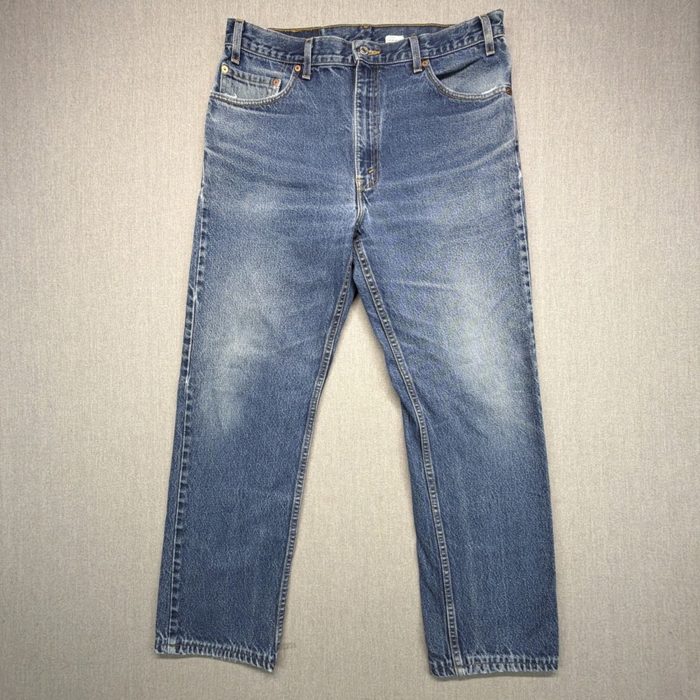 VTG Levi's 505 Straight Leg Jeans Mens 36x31 (Fits 35x29) Made in USA Great Fade